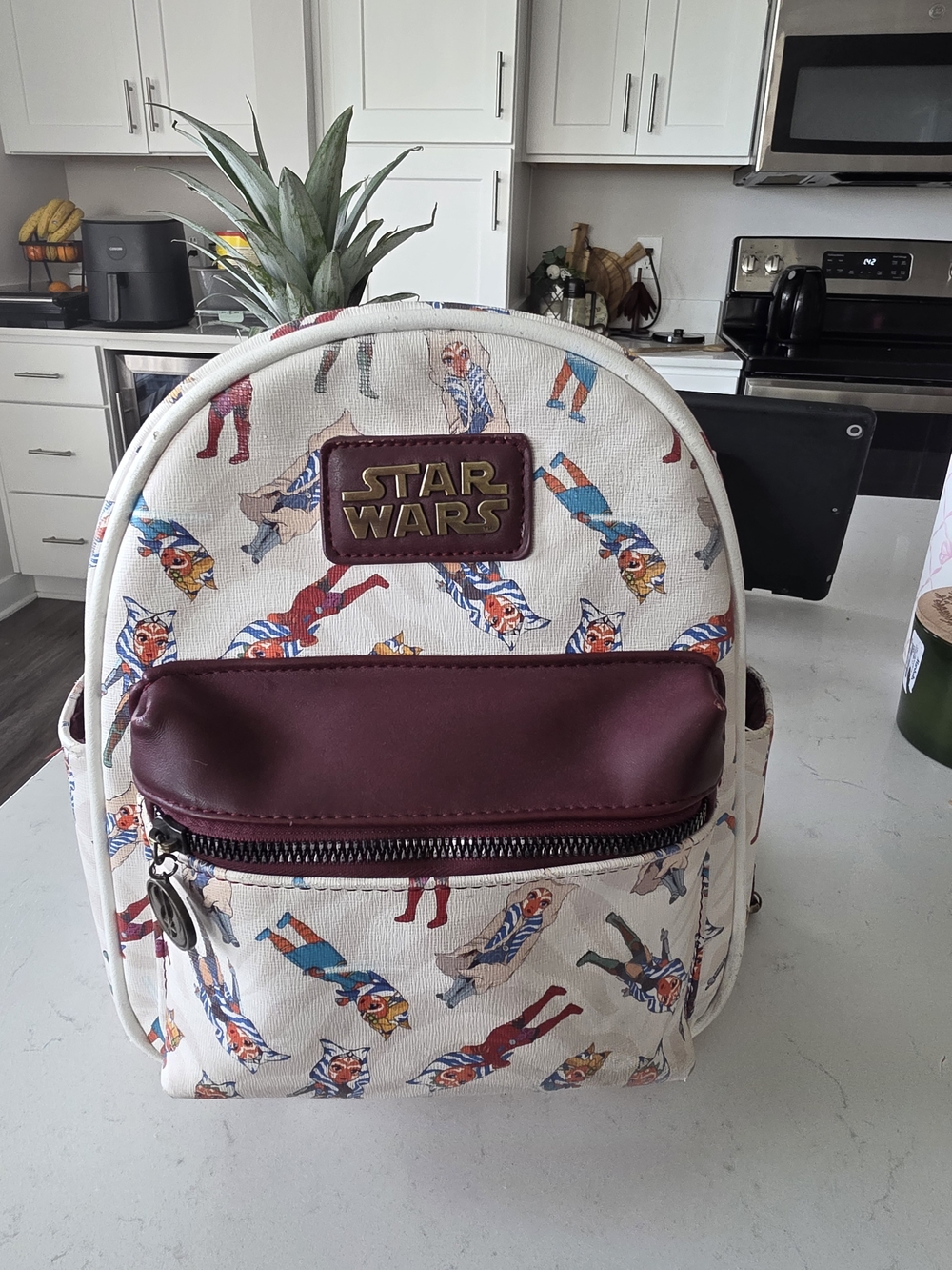 Star Wars Cream & Burgundy Ahsoka Mini Backpack - Star Wars